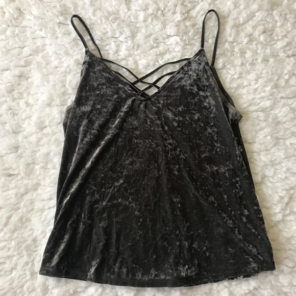 American Eagle Outfitters Tops - AE olive green spaghetti strap tank top - large